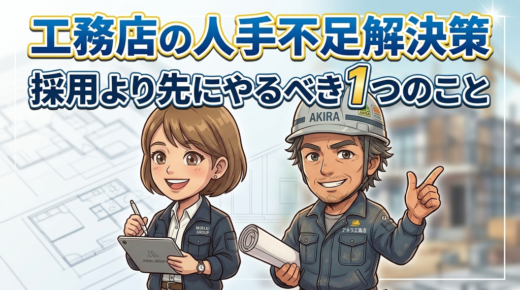 工務店の人手不足解決策｜採用より先にやるべき1つのこと